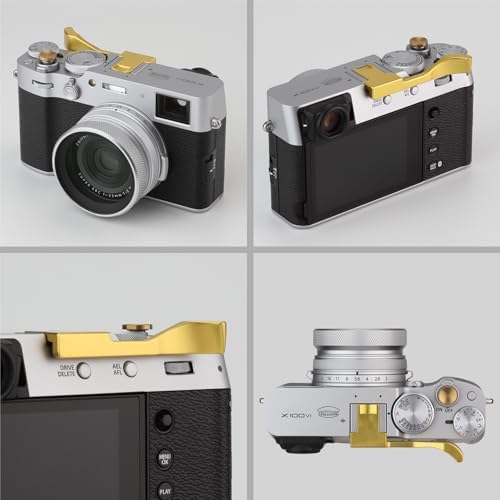 Haoge THB-XVG Metal Thumb Up Rest Hand Grip for Fujifilm X100VI Fujinon X100V Camera Accessories Gold Hot Shoe Thumb Up - Image 6
