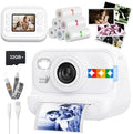 Kids Color Instant Print Camera – Kids Camera with 5 Color Photo Paper, 48MP & 1080P Video, 21 Fun Frames, 32G Card, Christmas/Birthday Gifts for Girls and Boys Ages 3 4 5 6 7 8 9 10 11 12 -White by orantronx