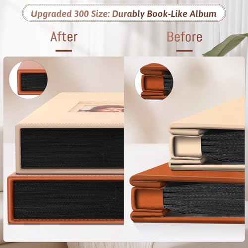 Popotop 4x6 Photo Album Holds 300 Pictures, Vegan Leather Hardcover - Image 6