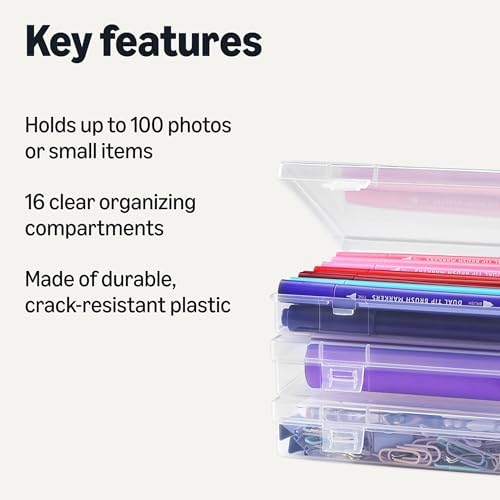 Amazon Basics 4" x 6" Photo Storage Case and Craft Organizer with 16 Inner Cases - Image 2