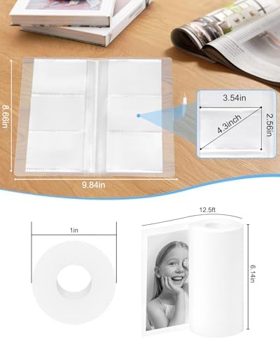 OTJ 12 Rolls Instant Print Camera for Kids Refill Thermal Print Paper Rolls - Photo Album 2.5x3.5 Picture Holder Book Holds 120 Horizontal Photos DIY Picture Albums - Image 2
