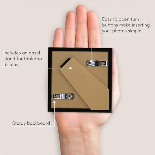 Americanflat 3x3 Picture Frame - Slim Molding - Black - Image 6