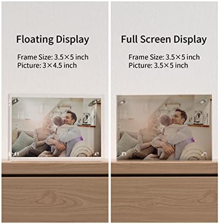 Sezanrpt 5 Pack Acrylic Photo Frames 3.5x5 Double Side Magnets Picture Frame, Magnetic Picture Frames for 3x4, 3.5x4.5 photos, 3x5 Picture Frame 10 + 10MM Thickness - Image 5