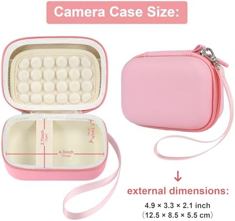Leayjeen Small Camera Case for Canon PowerShot ELPH/IXUS - Pink - Image 2