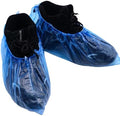 100PCS (50Pairs) Disposable Shoe Covers Waterproof Non-Slip Durable Boot Covers for Indoors Cleaning Real Estate Travel Construction Workplaces Plastic Disposable Shoe Covers for Men and Women (Blue) by MISSJOJIAY