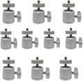 Universal 1/4" Swivel Mini Ball Head Tripod Mount, 360 Degree Rotating Adapter for DSLR Cameras, Tripods, Monopods, Black (white-10 Pack) by NVRTTRR