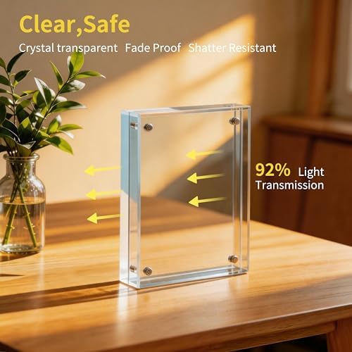 3Pack 5x7 Inch Transparent Acrylic Picture Magnetic Frames - Image 2