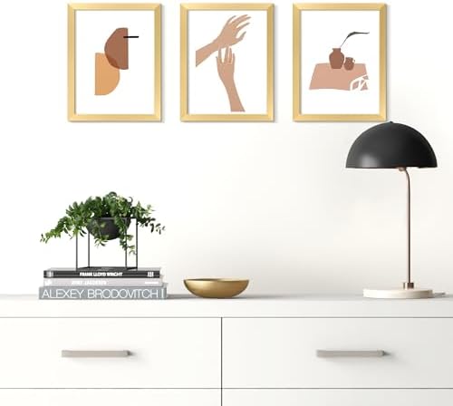 upsimples 8.5 by 11 Picture Frame, Gallery Wall Frames Set of 5, Gold - Image 2