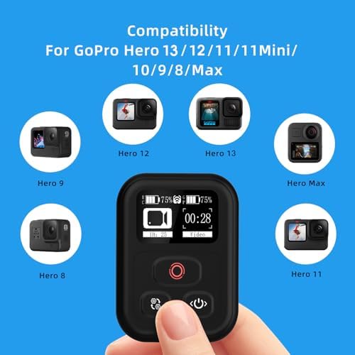 Remote Control Accessories for GoPro Hero Black 13/12/11/11Mini/10/9/8/Max,Wireless 269FT Remote Control Range OLED Display - Image 3