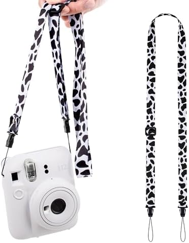 VOVMOEYA Camera Strap,Cute Camera Lanyard Neck Strap,iPad Strap,Cute Camera Strap for Fujifilm mini Camera Kodak Smile + Smile plus,pink,Black and White by VOVMOEYA
