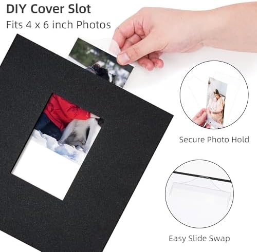 Self Adhesive Photo Album, 60 Pages, 11x10.6 Inch, Black - Image 5