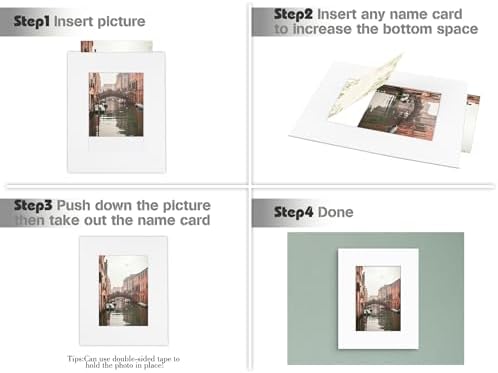 Golden State Art, 10 Pack 8x10 Slip-in Photo Mats Kits for 5x7 Photos White - Image 4