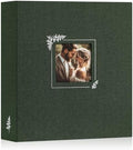 Lanpn Scrapbook Photo Album 8.5x11, Linen Window Design Cover Top Load 3 Ring Folder Binder Photobook Photo Book 8.5 x 11 inch with 30 Plastic Sleeves 60 Pages Green by Lanpn