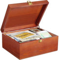 DRASTAR Wooden Keepsake Box, Large Storage Box with a Hinged Lid, Memory treasure box for Crafts and Photo Storage by EnhanceYourDailyLife