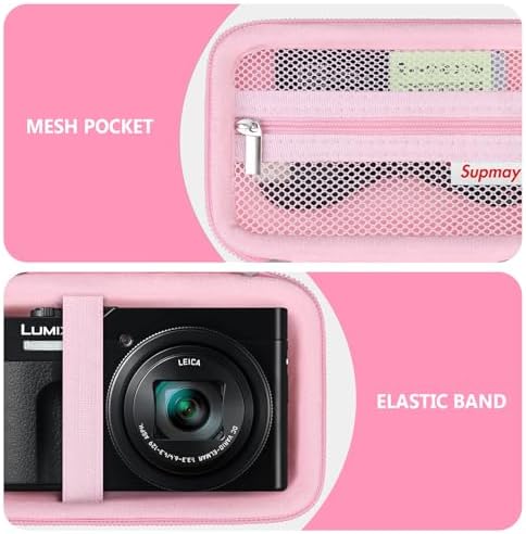 Camera Case for Panasonic LUMIX ZS99 / ZS300 Digital Camera, Pink - Image 5