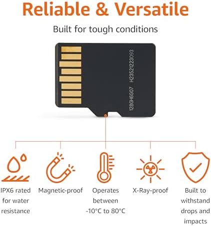 Amazon Basics 128GB microSDXC Memory Card with Adapter for Smartphones, Drones, Cameras, Full HD, Read Speed Up to 200MB/s, 1-Pack - Image 3
