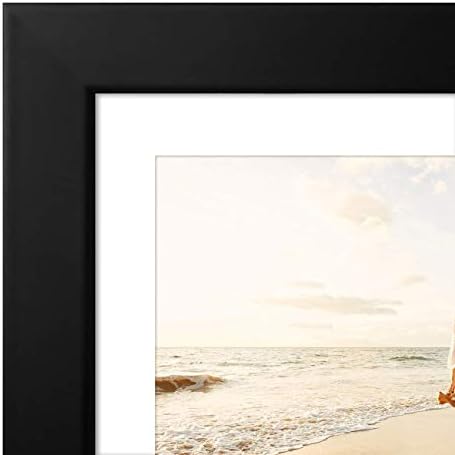 Americanflat 5x7 Picture Frame with Shatter-Resistant Glass - Set of 2 - Use as 4x6 Frame with Mat or Display 5x7 Photo Without Mat - Signature Collection - Picture Frames for Tabletop or Wall - Black - Image 7