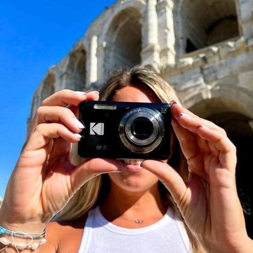 KODAK PIXPRO FZ55 16MP Compact Digital Camera, 5X Optical Zoom, Black - Image 2