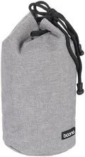 PATIKIL Soft Drawstring Lens Case, Lens Pouch Bag with Cotton Pad 4.7" OD Thick Fleece Cloth Camera Lens Bag for SLR Lens Water Cups, Grey by PATIKIL