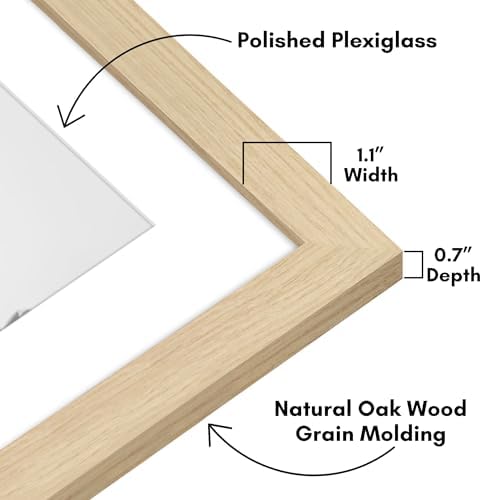 Americanflat 20x28 Poster Frame - Matted to 16x24 - Natural Oak - Image 3