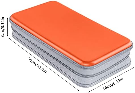 Siveit CD DVD Cases 96 Capacity Disc Storage Binder for Car(Orange) - Image 6