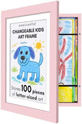 Americanflat 8.5x11 Changeable Kids Art Frame - Light Pink by Americanflat