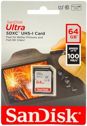 SanDisk 64GB Ultra SDXC UHS-I Memory Card - 100MB/s, C10, U1, Full HD, SD Card - SDSDUNR-064G-GN6IN by Unknown