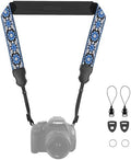 FIEIL Neck Strap Silicone Camera Straps - Padded Camera Strap, 1.5" Wide Adjustable Nylon Shoulder Strap - Compatible with Canon, Nikon, Sony, and More DSLR and Mirrorless Cameras (Blue) by FIEIL