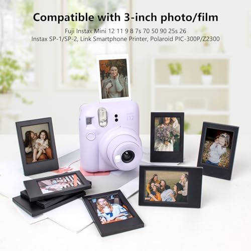 8 Pack 2x3 Mini Photo Frames with Clear Protective Cover - Black - Image 2