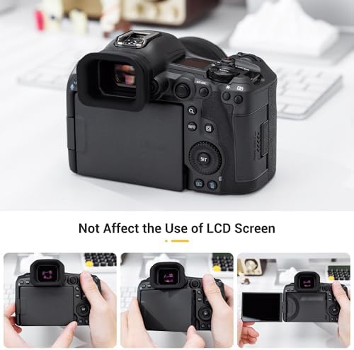 Kiwifotos Long Soft Eyecup Eyepiece Viewfinder for Canon EOS R5 Mark II - Image 4