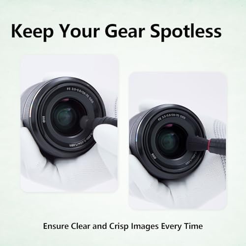 3Pcs Camera Lens Cleaning Kit Including Camera Cleaning Pen Brush Air Blaster Blower and Lens Brush Blower Brush Dust Cleaner for SLR Camera Telescope Magnifying Glass Photography - Image 2