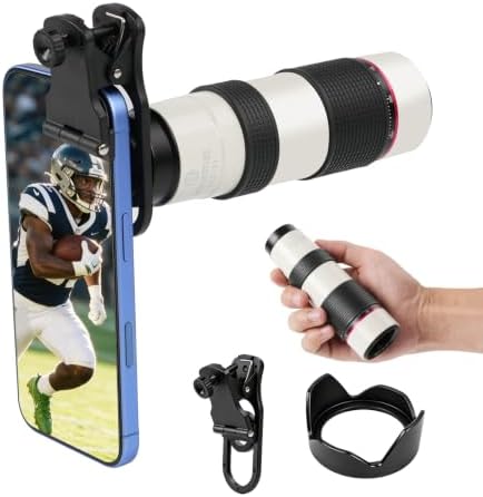12X HD Telephoto Lens for iPhone/Samsung/Android, High Power Telephoto Camera Lens with Universal Clip Compatibility Most Smartphone Ideal for Concert, Outdoor Photography by BOSTRON