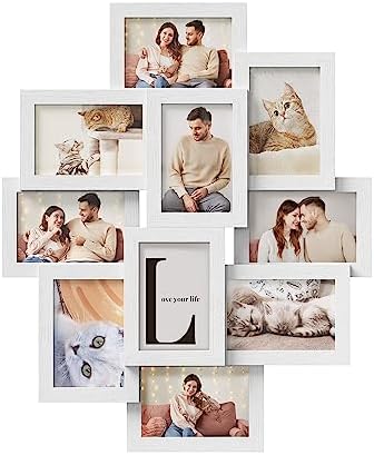SONGMICS Collage Picture Frames for Wall Decor, 10-Pack 4 x 6, Glass Front by Unknown