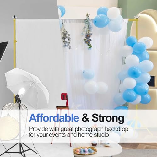 EMART Backdrop Stand 10x8.5FT Adjustable Back Drop Stand for Party -Gold - Image 6