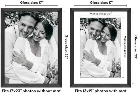 Americanflat 17x23 Poster Frame - Matted to 13x19 - Black - Image 2