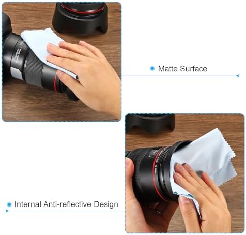 PATIKIL 52mm Lens Hood, Wide Angle Matte Surface Anti-Reflective Inside Hood with Cap and Cleaning Cloth for Camera Lens, Black for Nikon, for Fujifilm, for Pentax, for Leica - Image 5