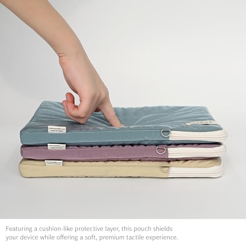 Monolike Archive 247 Cushion Tablet Pouch 11inch, Gray - Padded Protective Sleeve for iPad Pro/Air, Soft Vintage Style Case - Image 4