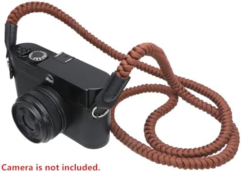 Paracord Camera Strap Long Camera Neck Shoulder Strap for SLR DSLR Digital Mirrorless Cameras 47inch/120cm Brown - Image 3