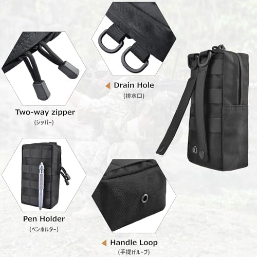 Azarxis Molle Pouches, Tactical Compact EDC Small Utility Pouch Waist Bags Sundries Storage Admin Organize Gear Gadget for Military Backpack - Image 5