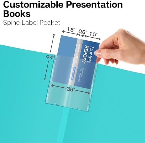 Dunwell 9x12 Presentation Binder, 24 Pockets, Displays 48 Pages, Aqua - Image 2