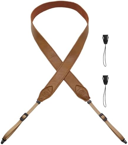 Leather Camera Strap, Quick Release Camera Neck Strap for All Cameras, Retro Jacquard Camera Straps for Photographers - Image 2