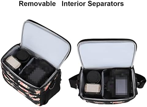 DOMISO Camera Bag Case Waterproof Anti-shock Shoulder Bag, Flower - Image 3