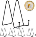 Kruodop 8 Inch Plate Stands for Display, 5 Pack Plate Holder Display Stand, Black Metal Frame Easel Holder Stand for Pictures,Book, Photo, Decorative Plate, Black by Kruodop