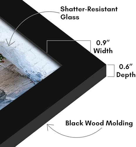 Americanflat 6x8 Picture Frame - Engineered Wood - Black - Image 3