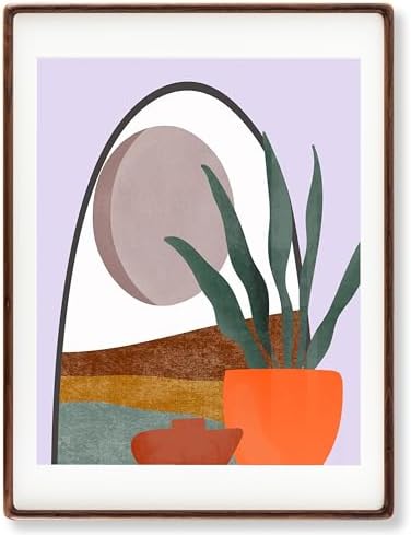 Recuerdos 18x24 Walnut Picture Frame, Matted to 16x20 with HD Plexiglass by Recuerdos