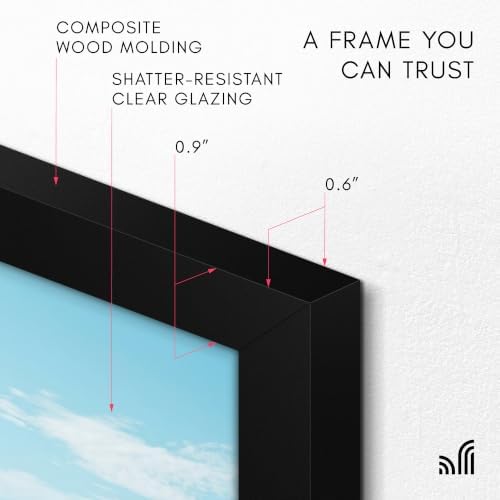 Americanflat 13x19 Picture Frame with Shatter-Resistant Glass - Signature Collection - Gallery-Style Frames Made of Engineered Wood - Photo Frame for Wall Display - Black - Image 4