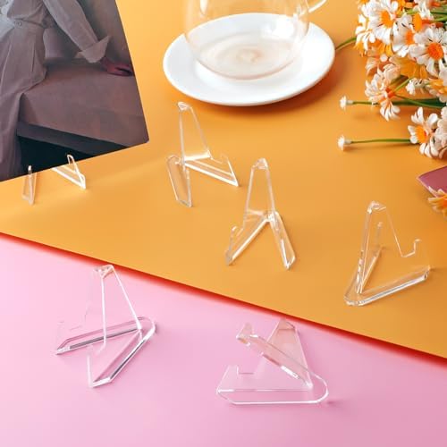 NIUBIER Card Display Stand, Arcylic Card Holder, Clear Mini Easel, 2.2 in - Image 7