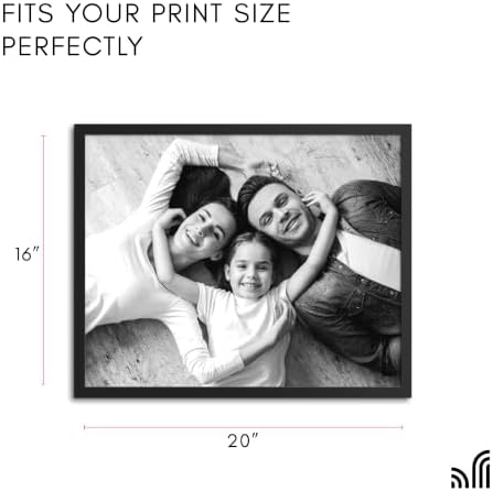 Americanflat 16x20 Poster Frame 2-Pack - Slim Molding - Black - Image 2