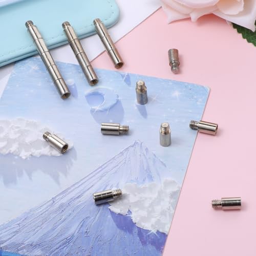 20PCS Scrapbook Extension Posts Album Accessories Extension Post Replacement for Binding Extending Post-bound Refillable Photo Album Scrapbook Screws Craft Diy Refill Pages (12 mm/ 0.47 Inch) - Image 4