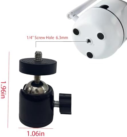 Universal 1/4" Swivel Mini Ball Head Tripod Mount, Black, 10-Pack - Image 7